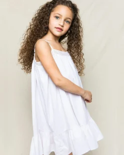 Kids Petite Plume Girl's Twill Lily Nightgown in White