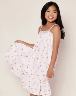 Kids Petite Plume Girl's Twill Lily Nightgown in Flamingos