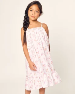 Kids Petite Plume Girl's Twill Lily Nightgown in Seashell Splendor