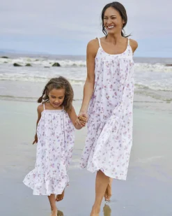 Kids Petite Plume Girl's Twill Lily Nightgown in Seashell Splendor
