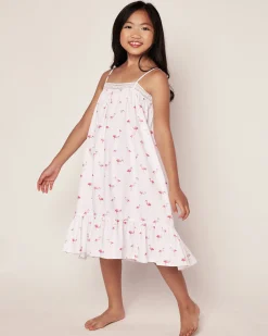 Kids Petite Plume Girl's Twill Lily Nightgown in Seashell Splendor