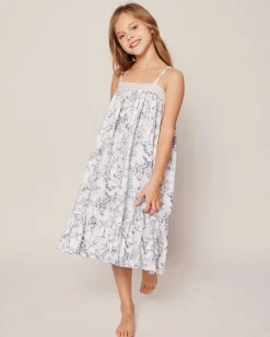 Kids Petite Plume Girl's Twill Lily Nightgown in Timeless Toile