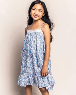 Kids Petite Plume Girl's Twill Lily Nightgown in Fleurs de Rose