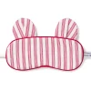 Kids Petite Plume Kid's Bear-y Sleep Mask in Antique Red Ticking