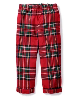 Kids Petite Plume Kid's Brushed Cotton Pajama Pants in Imperial Tartan