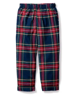 Kids Petite Plume Kid's Brushed Cotton Pajama Pant in Imperial Tartan