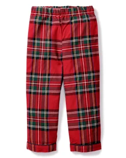 Kids Petite Plume Kid's Brushed Cotton Pajama Pant in Windsor Tartan