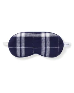 Kids Petite Plume Kid's Brushed Cotton Sleep Mask in Oxford Tartan