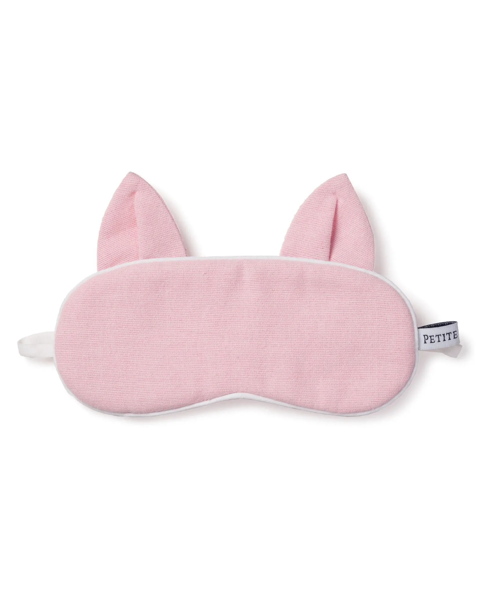 Kids Petite Plume Kid's Flannel Kitty Eye Mask in Pink