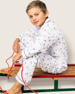 Kids Petite Plume Kid's Flannel Pajama Set in Après Ski