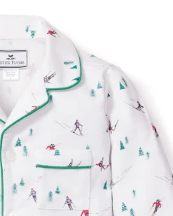 Kids Petite Plume Kid's Flannel Pajama Set in Après Ski