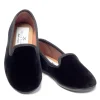 Kids Petite Plume Kid's Hamptons Loafer in Black Velvet