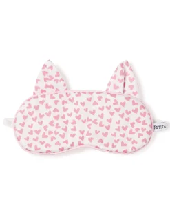 Kids Petite Plume Kid's Kitty Sleep Mask in Sweethearts