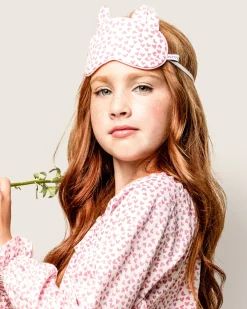 Kids Petite Plume Kid's Kitty Sleep Mask in Sweethearts