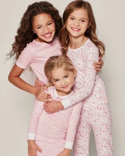 Kids Petite Plume Kid's Pima Snug Fit Pajama Set in Blushing Bows
