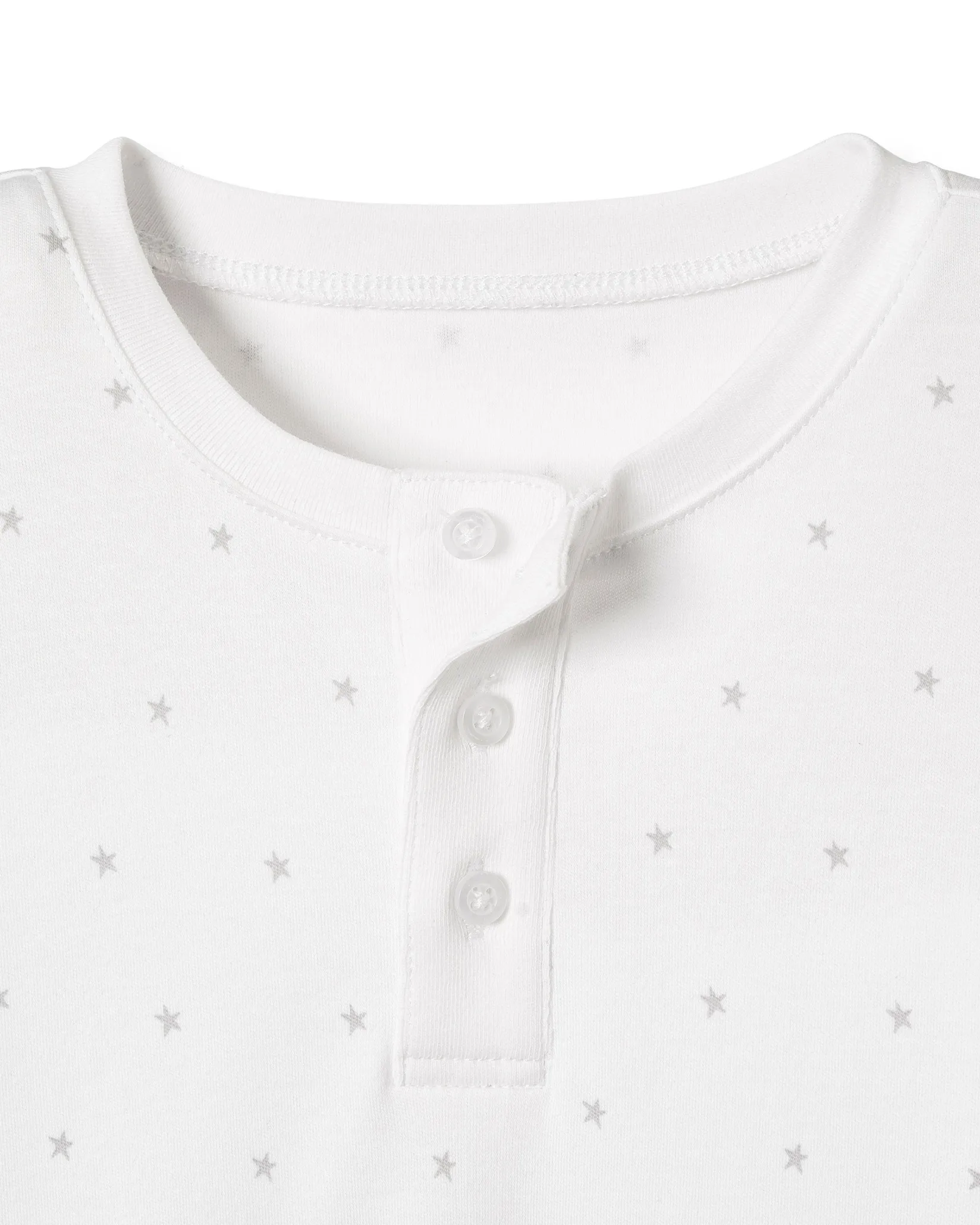 Kids Petite Plume Kid's Pima Snug Fit Pajama Set in Grey Stars