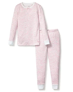 Kids Petite Plume Kid's Pima Snug Fit Pajama Set in Sweethearts