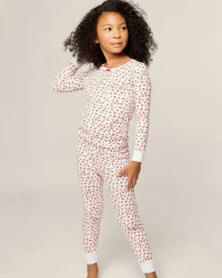 Kids Petite Plume Kids Pima Snug Fit Pajama Set in Cherry Orchard