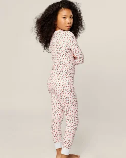 Kids Petite Plume Kids Pima Snug Fit Pajama Set in Cherry Orchard