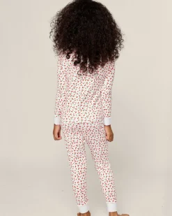 Kids Petite Plume Kids Pima Snug Fit Pajama Set in Cherry Orchard
