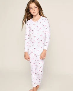 Kids Petite Plume Kids Pima Snug Fit Pajama Set in Cherry Orchard