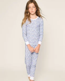 Kids Petite Plume Kid's Pima Snug Fit Pajama Set in Fleurs des Bois