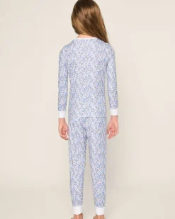 Kids Petite Plume Kid's Pima Snug Fit Pajama Set in Fleurs des Bois
