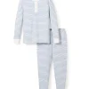 Kids Petite Plume Kid's Pima Snug Fit Pajama Set in La Mer