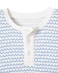 Kids Petite Plume Kid's Pima Snug Fit Pajama Set in La Mer