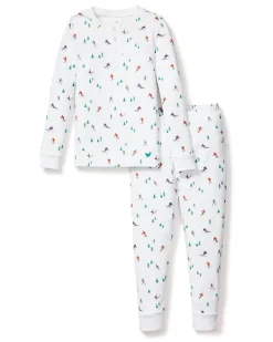 Kids Petite Plume Kid's Pima Snug Fit Pajama Set in Après Ski