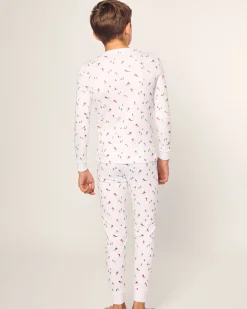 Kids Petite Plume Kid's Pima Snug Fit Pajama Set in Après Ski