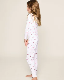 Kids Petite Plume Kids Pima Snug Fit Pajama Set in Flamingos