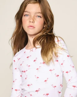 Kids Petite Plume Kids Pima Snug Fit Pajama Set in Flamingos