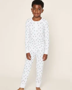 Kids Petite Plume Kids Pima Snug Fit Pajama Set in Flamingos