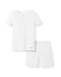 Kids Petite Plume Kid's Pima Snug Fit Short Set in Bateau
