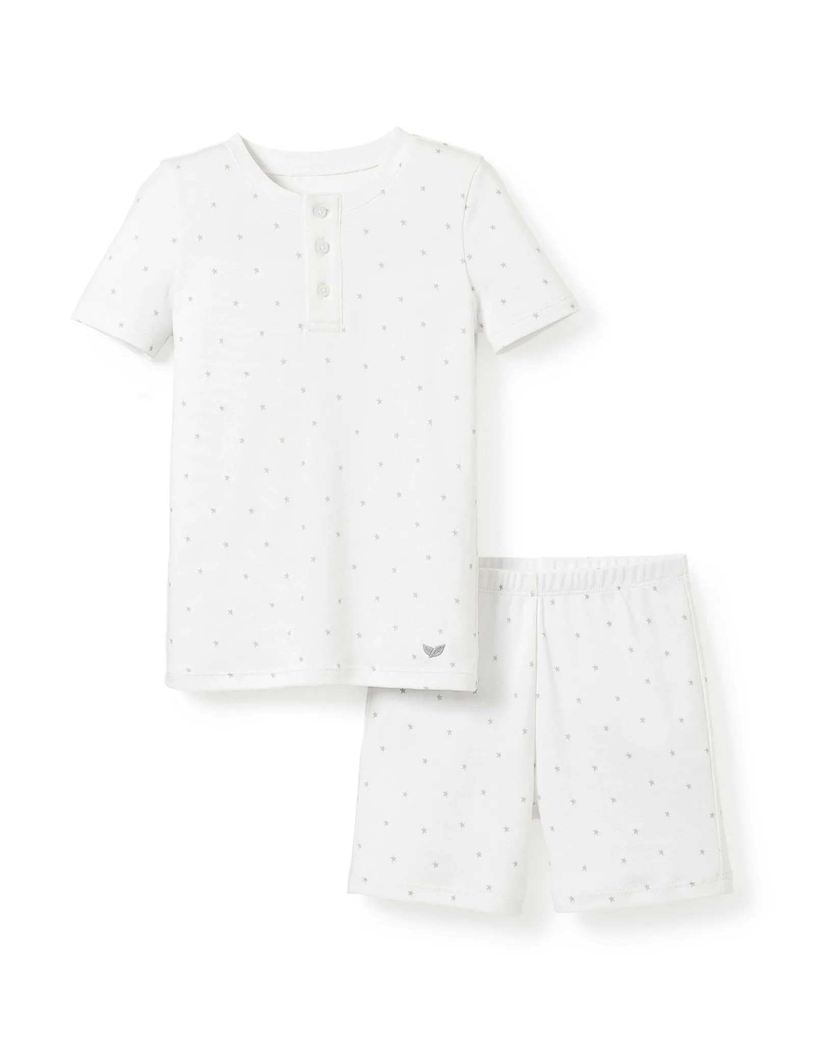 Kids Petite Plume Kid's Pima Snug Fit Short Set in Bateau