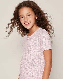 Kids Petite Plume Kid's Pima Snug Fit Short Set in Sweethearts
