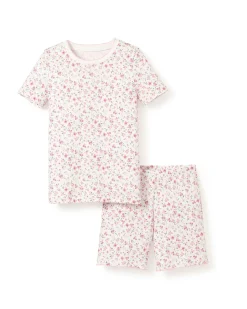 Kids Petite Plume Kid's Pima Snug Fit Short Set in Sweethearts