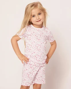 Kids Petite Plume Kid's Pima Snug Fit Short Set in Dorset Floral