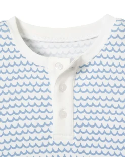 Kids Petite Plume Kid's Pima Snug Fit Short Set in La Mer