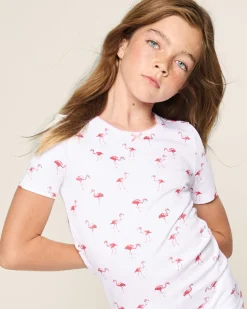 Kids Petite Plume Kid's Pima Snug Fit Short Set in Cherry Orchard
