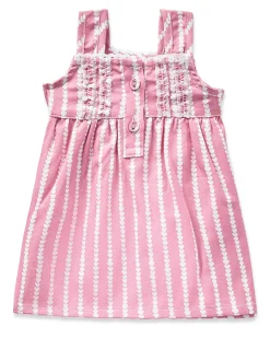 Kids Petite Plume Kid's Twill Doll Nightgown in Antique Red Ticking