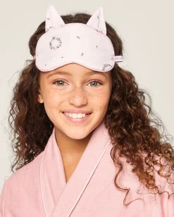 Kids Petite Plume Kid's Twill Kitty Eye Mask in Somerset Wreath