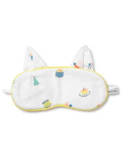 Kids Petite Plume Kid's Twill Kitty Sleep Mask in