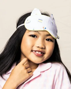 Kids Petite Plume Kid's Twill Kitty Sleep Mask in