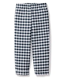 Kids Petite Plume Kid's Twill Pajama Pants in Navy Gingham