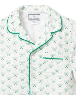Kids Petite Plume Kid's Twill Pajama Set in Match Point