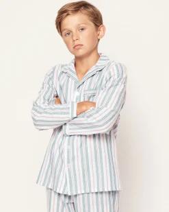 Kids Petite Plume Kid's Twill Pajama Set in