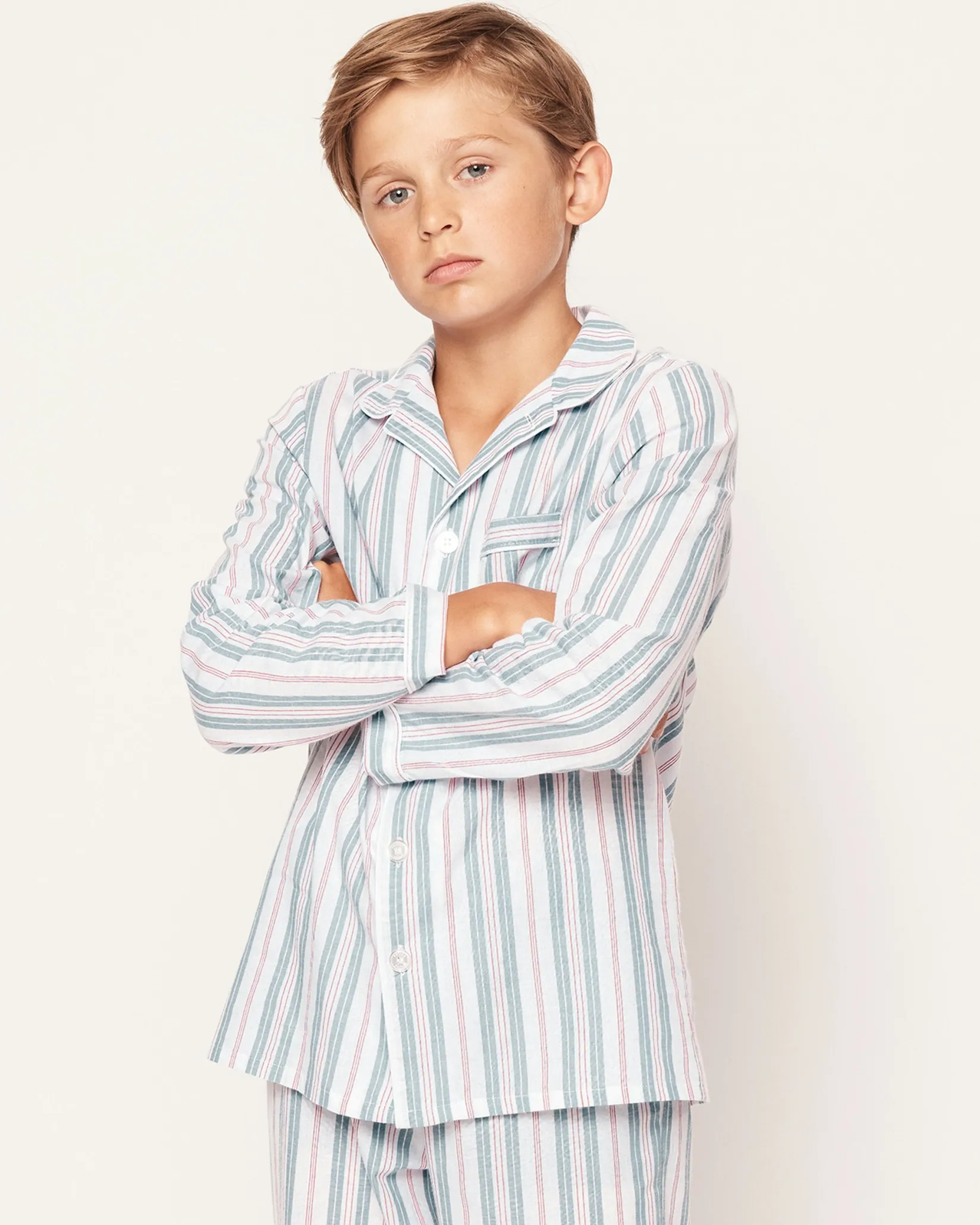 Kids Petite Plume Kid's Twill Pajama Set in
