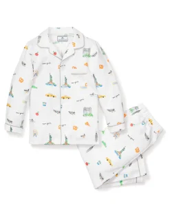 Kids Petite Plume Kid's Twill Pajama Set in New York! New York!